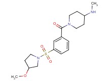 1-{3-[(3-methoxypyrrolidin-1-yl)sulfonyl]benzoyl}-N-methylpiperidin-4-amine