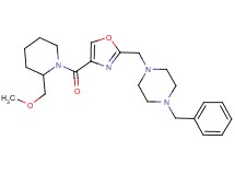 1-benzyl-4-[(4-{[2-(methoxymethyl)-1-piperidinyl]carbonyl}-1,3-oxazol-2-yl)methyl]piperazine