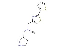 N-methyl-1-(3-pyrrolidinyl)-N-{[2-(2-thienyl)-1,3-thiazol-4-yl]methyl}methanamine