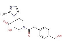 1-{[4-(hydroxymethyl)phenyl]acetyl}-4-(2-methyl-1H-imidazol-1-yl)piperidine-4-carboxylic acid