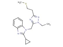 2-cyclopropyl-1-({1-ethyl-3-[2-(methylthio)ethyl]-1H-1,2,4-triazol-5-yl}methyl)-1H-benzimidazole