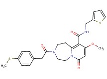 9-methoxy-3-{[4-(methylthio)phenyl]acetyl}-7-oxo-N-(2-thienylmethyl)-1,2,3,4,5,7-hexahydropyrido[1,2-d][1,4]diazepine-10-carboxamide