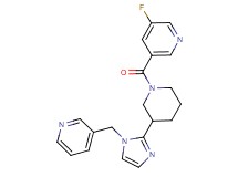 3-fluoro-5-({3-[1-(3-pyridinylmethyl)-1H-imidazol-2-yl]-1-piperidinyl}carbonyl)pyridine