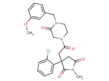 3-(2-chlorophenyl)-3-{2-[4-(3-methoxybenzyl)-3-oxo-1-piperazinyl]-2-oxoethyl}-1-methyl-2,5-pyrrolidinedione