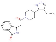 3-{2-[4-(4-ethyl-1H-pyrazol-5-yl)-1-piperidinyl]-2-oxoethyl}-1-isoindolinone