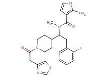 N-{2-(2-fluorophenyl)-1-[1-(1,3-thiazol-4-ylacetyl)-4-piperidinyl]ethyl}-N,2-dimethyl-3-furamide