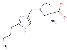 3-amino-1-[(2-butyl-1H-imidazol-4-yl)methyl]pyrrolidine-3-carboxylic acid