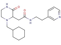 2-[1-(cyclohexylmethyl)-3-oxo-2-piperazinyl]-N-[2-(3-pyridinyl)ethyl]acetamide
