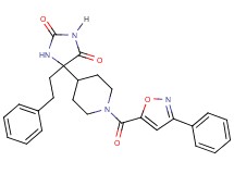 5-(2-phenylethyl)-5-{1-[(3-phenyl-5-isoxazolyl)carbonyl]-4-piperidinyl}-2,4-imidazolidinedione