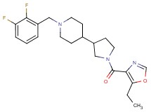 1-(2,3-difluorobenzyl)-4-{1-[(5-ethyl-1,3-oxazol-4-yl)carbonyl]-3-pyrrolidinyl}piperidine