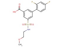 2',4'-difluoro-5-{[(2-methoxyethyl)amino]sulfonyl}biphenyl-3-carboxylic acid