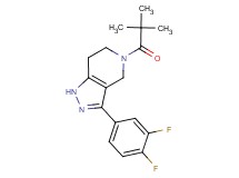 3-(3,4-difluorophenyl)-5-(2,2-dimethylpropanoyl)-4,5,6,7-tetrahydro-1H-pyrazolo[4,3-c]pyridine