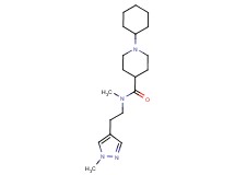 1-cyclohexyl-N-methyl-N-[2-(1-methyl-1H-pyrazol-4-yl)ethyl]-4-piperidinecarboxamide