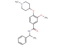 3-methoxy-4-[(1-methyl-4-piperidinyl)oxy]-N-(1-phenylethyl)benzamide