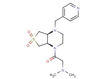 2-[(4aS*,7aR*)-6,6-dioxido-4-(4-pyridinylmethyl)hexahydrothieno[3,4-b]pyrazin-1(2H)-yl]-N,N-dimethyl-2-oxoethanamine