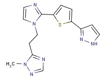 1-methyl-5-(2-{2-[5-(1H-pyrazol-3-yl)-2-thienyl]-1H-imidazol-1-yl}ethyl)-1H-1,2,4-triazole