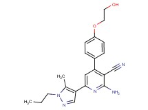 2-amino-4-[4-(2-hydroxyethoxy)phenyl]-6-(5-methyl-1-propyl-1H-pyrazol-4-yl)nicotinonitrile