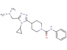 4-{4-cyclopropyl-5-[(dimethylamino)methyl]-4H-1,2,4-triazol-3-yl}-N-phenylpiperidine-1-carboxamide