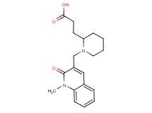 3-{1-[(1-methyl-2-oxo-1,2-dihydroquinolin-3-yl)methyl]piperidin-2-yl}propanoic acid