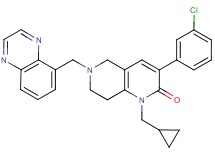 3-(3-chlorophenyl)-1-(cyclopropylmethyl)-6-(5-quinoxalinylmethyl)-5,6,7,8-tetrahydro-1,6-naphthyridin-2(1H)-one