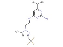 6-isopropyl-N~4~-{2-[5-methyl-3-(trifluoromethyl)-1H-pyrazol-1-yl]ethyl}pyrimidine-2,4-diamine