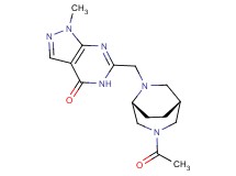 6-{[(1R*,5R*)-3-acetyl-3,6-diazabicyclo[3.2.2]non-6-yl]methyl}-1-methyl-1,5-dihydro-4H-pyrazolo[3,4-d]pyrimidin-4-one