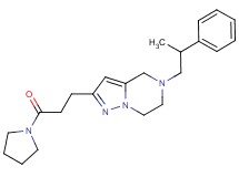 2-[3-oxo-3-(1-pyrrolidinyl)propyl]-5-(2-phenylpropyl)-4,5,6,7-tetrahydropyrazolo[1,5-a]pyrazine