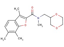 N-(1,4-dioxan-2-ylmethyl)-N,3,6,7-tetramethyl-1-benzofuran-2-carboxamide