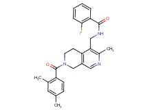 N-{[7-(2,4-dimethylbenzoyl)-3-methyl-5,6,7,8-tetrahydro-2,7-naphthyridin-4-yl]methyl}-2-fluorobenzamide