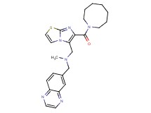 1-[6-(1-azocanylcarbonyl)imidazo[2,1-b][1,3]thiazol-5-yl]-N-methyl-N-(6-quinoxalinylmethyl)methanamine