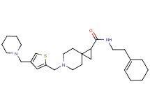 N-[2-(1-cyclohexen-1-yl)ethyl]-6-{[4-(1-piperidinylmethyl)-2-thienyl]methyl}-6-azaspiro[2.5]octane-1-carboxamide