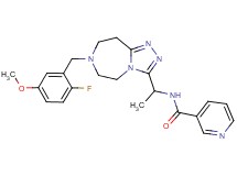 N-{1-[7-(2-fluoro-5-methoxybenzyl)-6,7,8,9-tetrahydro-5H-[1,2,4]triazolo[4,3-d][1,4]diazepin-3-yl]ethyl}nicotinamide