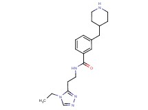 N-[2-(4-ethyl-4H-1,2,4-triazol-3-yl)ethyl]-3-(4-piperidinylmethyl)benzamide