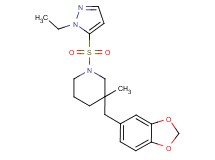 3-(1,3-benzodioxol-5-ylmethyl)-1-[(1-ethyl-1H-pyrazol-5-yl)sulfonyl]-3-methylpiperidine