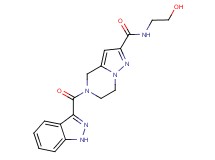 N-(2-hydroxyethyl)-5-(1H-indazol-3-ylcarbonyl)-4,5,6,7-tetrahydropyrazolo[1,5-a]pyrazine-2-carboxamide