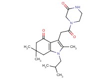 1-isobutyl-2,6,6-trimethyl-3-[2-oxo-2-(3-oxo-1-piperazinyl)ethyl]-1,5,6,7-tetrahydro-4H-indol-4-one