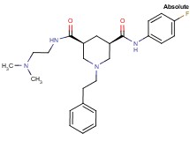 (3S,5R)-N-[2-(dimethylamino)ethyl]-N'-(4-fluorophenyl)-1-(2-phenylethyl)-3,5-piperidinedicarboxamide