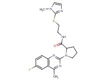 1-(6-fluoro-4-methyl-2-quinazolinyl)-N-{2-[(1-methyl-1H-imidazol-2-yl)thio]ethyl}prolinamide