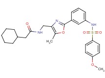 2-cyclohexyl-N-{[2-(3-{[(4-methoxyphenyl)sulfonyl]amino}phenyl)-5-methyl-1,3-oxazol-4-yl]methyl}acetamide