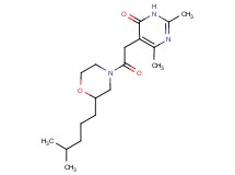 2,6-dimethyl-5-{2-[2-(4-methylpentyl)-4-morpholinyl]-2-oxoethyl}-4(3H)-pyrimidinone