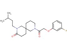 8-[(3-fluorophenoxy)acetyl]-2-(3-methylbutyl)-2,8-diazaspiro[5.5]undecan-3-one