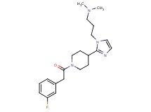 3-(2-{1-[(3-fluorophenyl)acetyl]-4-piperidinyl}-1H-imidazol-1-yl)-N,N-dimethyl-1-propanamine