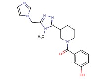 3-({3-[5-(1H-imidazol-1-ylmethyl)-4-methyl-4H-1,2,4-triazol-3-yl]piperidin-1-yl}carbonyl)phenol