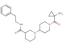 1'-[(1-aminocyclopropyl)carbonyl]-N-(2-phenylethyl)-1,4'-bipiperidine-3-carboxamide