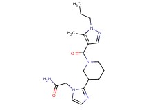 2-(2-{1-[(5-methyl-1-propyl-1H-pyrazol-4-yl)carbonyl]piperidin-3-yl}-1H-imidazol-1-yl)acetamide