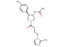 N-[(3S*,4R*)-1-[4-(2-methyl-1H-imidazol-1-yl)butanoyl]-4-(4-methylphenyl)-3-pyrrolidinyl]acetamide