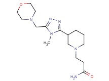 3-{3-[4-methyl-5-(morpholin-4-ylmethyl)-4H-1,2,4-triazol-3-yl]piperidin-1-yl}propanamide