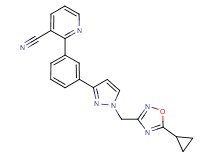 2-(3-{1-[(5-cyclopropyl-1,2,4-oxadiazol-3-yl)methyl]-1H-pyrazol-3-yl}phenyl)nicotinonitrile