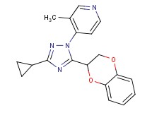 4-[3-cyclopropyl-5-(2,3-dihydro-1,4-benzodioxin-2-yl)-1H-1,2,4-triazol-1-yl]-3-methylpyridine