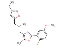1-(3-ethylisoxazol-5-yl)-N-{[2-(2-fluoro-5-methoxyphenyl)-5-methyl-1,3-oxazol-4-yl]methyl}-N-methylmethanamine